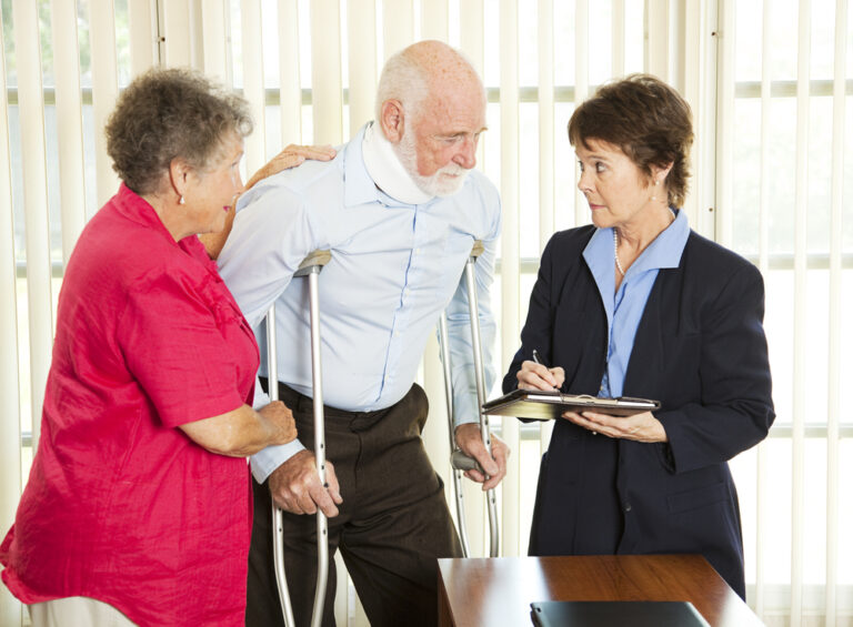 Injured man consulting a personal injury attorney Kerman