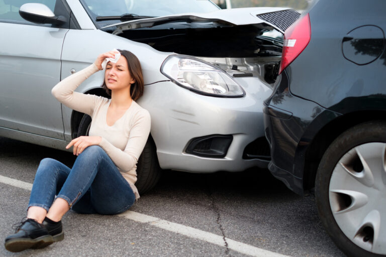 Injured girl after car accident needing personal injury attorney Hanford