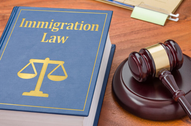 immigration book and gavel at immigration attorney Clovis