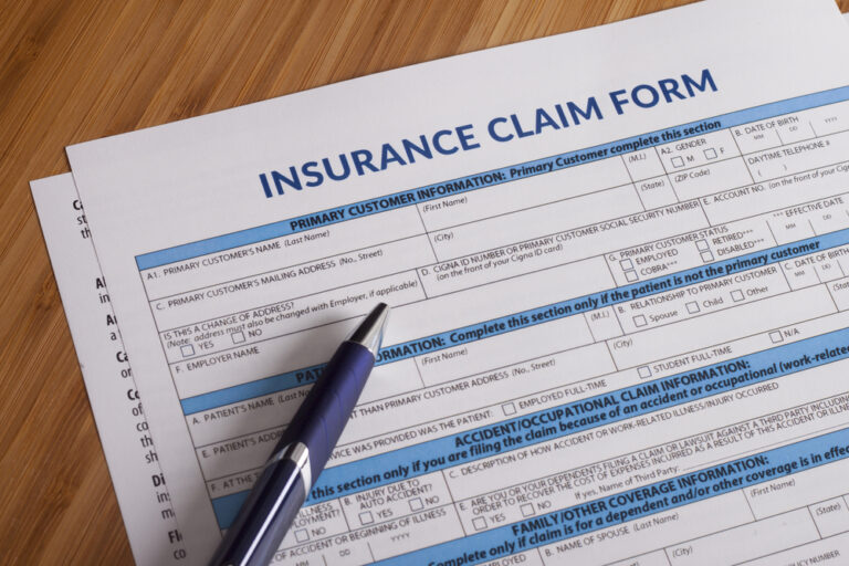 insurance claim form for accident and injury in Sanger