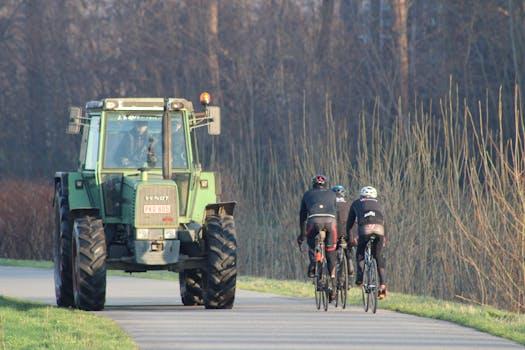Cyclist on countryside road — Sanger bicycle accident lawyer